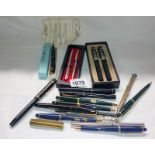 Quantity of fountain pens etc.