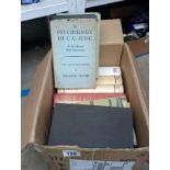 Box of medical books