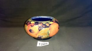 Moorcroft bowl with fruit decoration