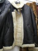 A sheep skin flying jacket (size L)