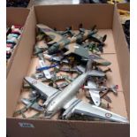 A quantity of mainly WWII cast aircraft models