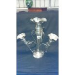 Silver 4 trumpet epergne HM Walker & Hall Sheffield