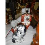 3 left sided Staffordshire dogs