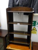 A small oak bookshelf