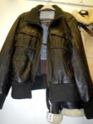 A River Island leather flying jacket