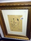 Pablo Picasso print possibly artist proof from the Comedie Humaine series signed in pencil Picasso