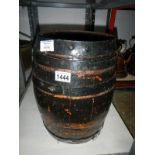 An old wooden drinks barrel