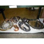 A quantity of silver plated items inc.