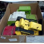 4 pressed steel Tonka toys inc. pick up, camper etc.