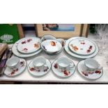 20 items of Royal Worcester Evesham Vale tea and dinner ware