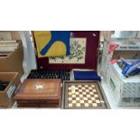 Inlaid box, inlaid chess tray, abacus,
