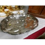 A good quality 'Heirloom' silver plate carving dish with blood drains