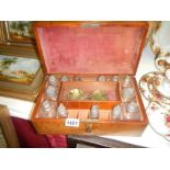 Victorian apothecary chest with bottles