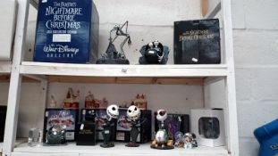 A collection of Disney Nightmare Before Christmas figures and scenes