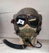 RAF pilots cloth helmet,