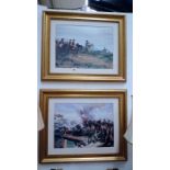 2 gilt framed & glazed prints of Napoleonic scenes