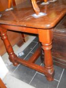 An Edwardian inlaid mahogany side table cut down to a coffee table