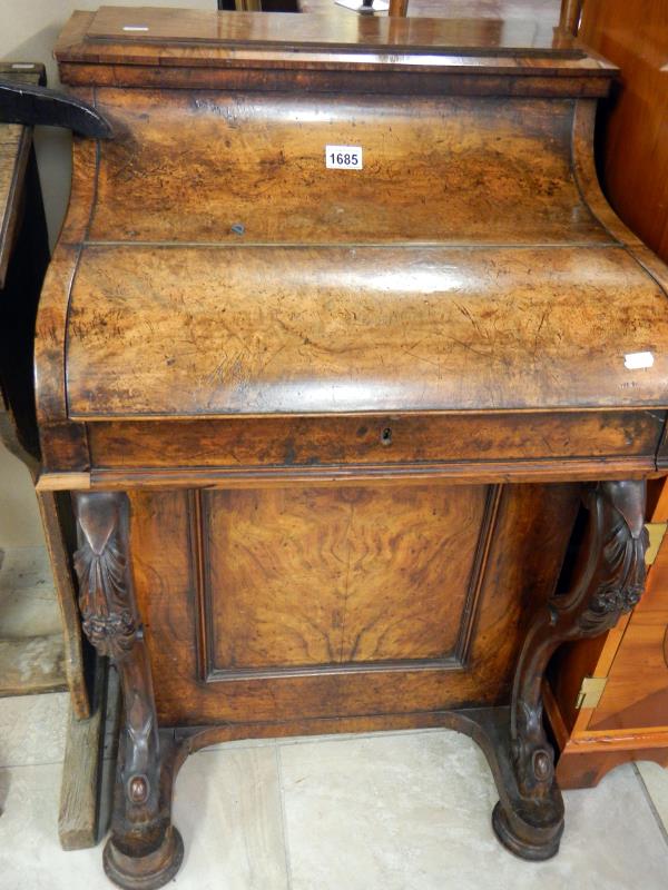 A Georgian piano front Davenport desk