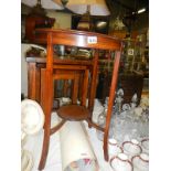 Circular inlaid Edwardian mahogany table