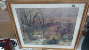 A water colour of Forest Scene initialled B.R.J.