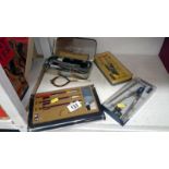 Protractor and compass sets etc.