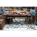 Large quantity of airline models