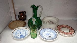 A quantity of pottery & glass incl.