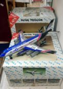4 boxed Paya friction drive airliners