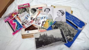 A quantity of ephemera including sheet music