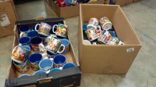 A large quantity of Disney mugs