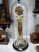 A gilded brass pillar clock by William Smith maker & inventor, Musselburgh,