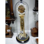 A gilded brass pillar clock by William Smith maker & inventor, Musselburgh,