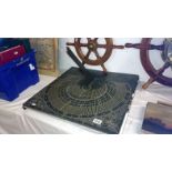 Large slate sun dial