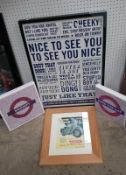 4 items of memorabilia for London and motor scooters