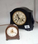 Bakelite clock & small mantle clock