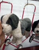 A childrens vintage push along dog