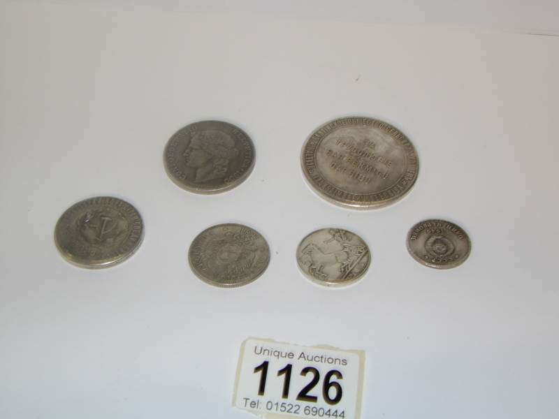 6 19th/20th century coins from Russia, USA, Italy, - Image 2 of 2