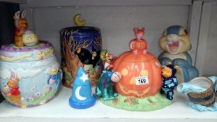 4 large Disney cookie jars etc