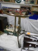 Late 19c early 20c Brass steam ship deck table
