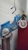 A Tri-ang fairground ride pedal motorbike similar to Aerial Pixie