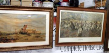 3 interesting framed & glazed prints/pictures/etchings including The Convalescent by L.