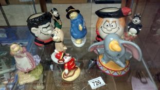 7 character figures from Royal Doulton, Coalport etc, inc.