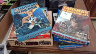 A collection of retro games 6 Talisman games and return of the Jedi battle at Sarlacc's pit