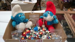 A collection of vintage smurfs