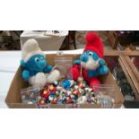A collection of vintage smurfs