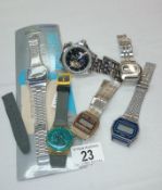 A collection of digital watches