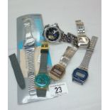 A collection of digital watches