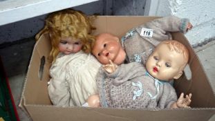 3 old dolls including Armarnd Marseille a/f