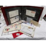 A first day cover album together with a quantity of first day covers and Jersey 1986 mint stamps
