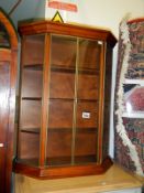 A collectors display cabinet with brass framed doors